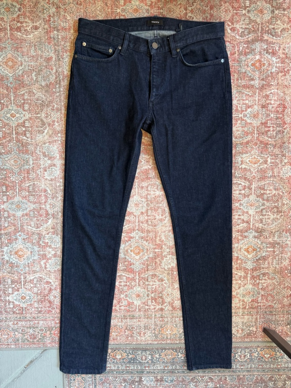Theory Men’s Skinny Jeans in Dark Blue Denim